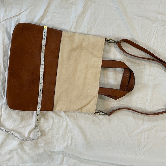 Free People Vegan Leather and Canvas Tote - Picture 3 of 7